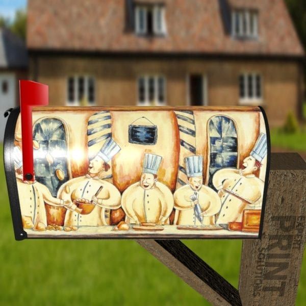 Cute Laughing Chefs Decorative Curbside Farm Mailbox Cover