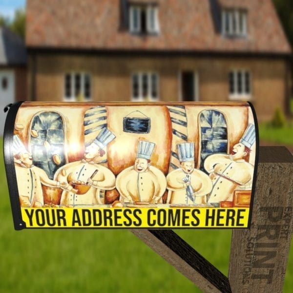 Cute Laughing Chefs Decorative Curbside Farm Mailbox Cover