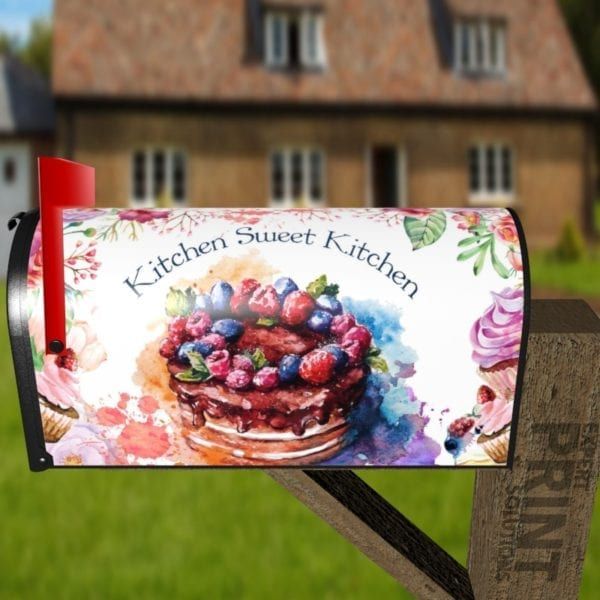 Cake, Cupcakes and Flowers Decorative Curbside Farm Mailbox Cover