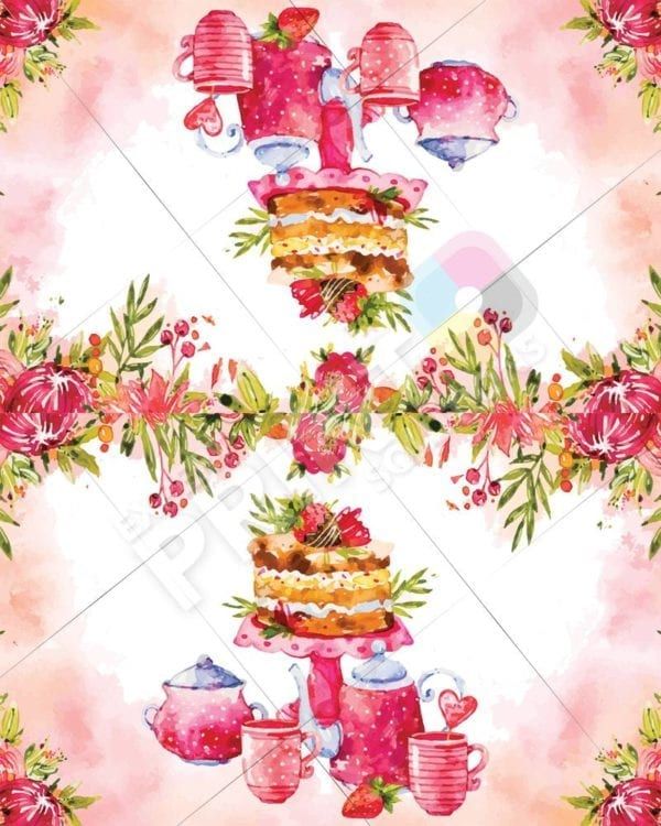 Afternoon Tea Design #2 Decorative Curbside Farm Mailbox Cover