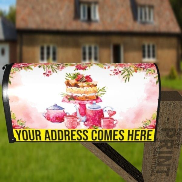 Afternoon Tea Design #2 Decorative Curbside Farm Mailbox Cover