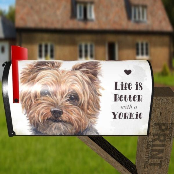Life is Better with a Yorkie Decorative Curbside Farm Mailbox Cover
