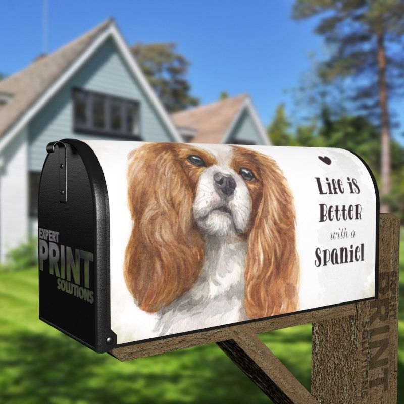 Life is Better with a Spaniel Decorative Curbside Farm Mailbox Cover