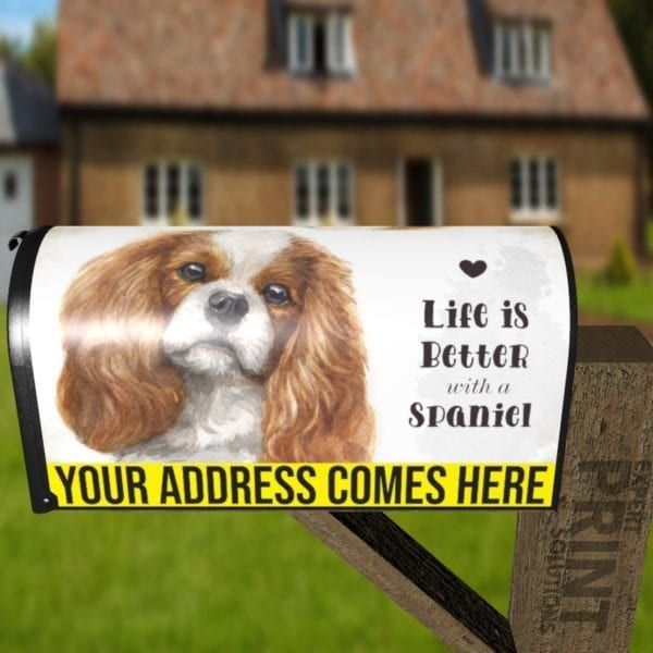 Life is Better with a Spaniel Decorative Curbside Farm Mailbox Cover