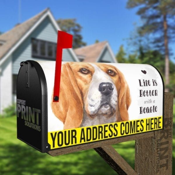 Life is Better with a Beagle Decorative Curbside Farm Mailbox Cover