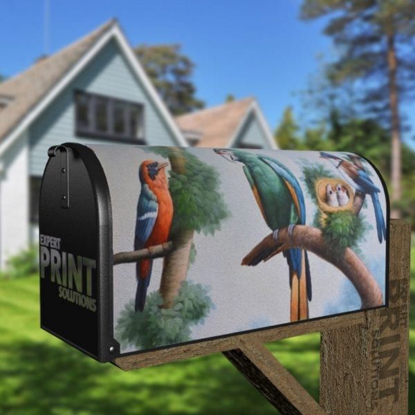 Colorful Summer Birds Decorative Curbside Farm Mailbox Cover