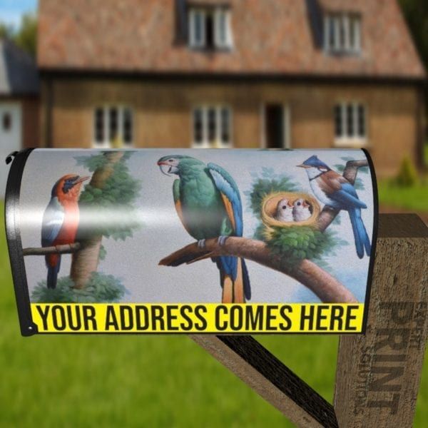 Colorful Summer Birds Decorative Curbside Farm Mailbox Cover