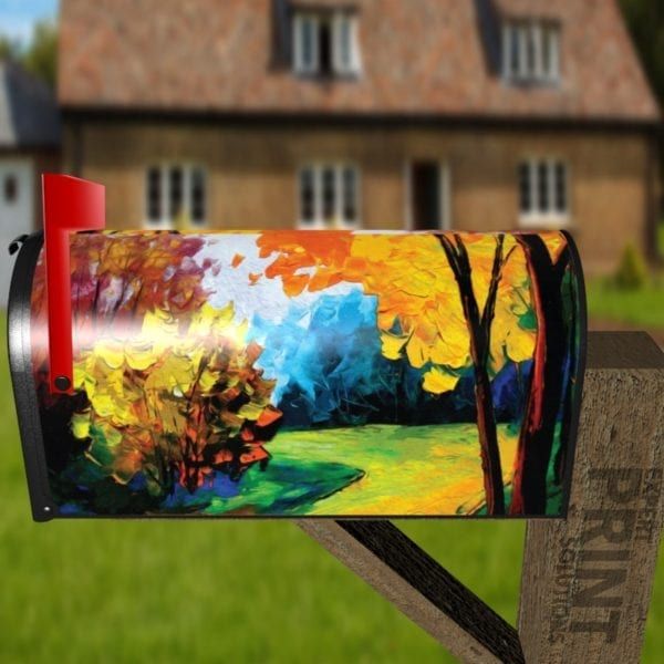 Colors of Autumn Forest Decorative Curbside Farm Mailbox Cover