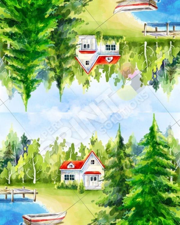 Little Cottage By the Lake #1 Decorative Curbside Farm Mailbox Cover