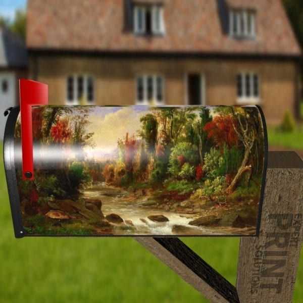 Beautiful Autumn River Decorative Curbside Farm Mailbox Cover