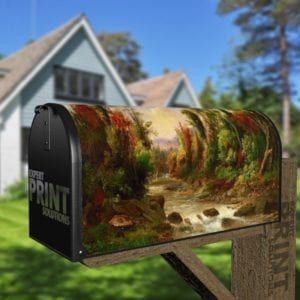 Beautiful Autumn River Decorative Curbside Farm Mailbox Cover
