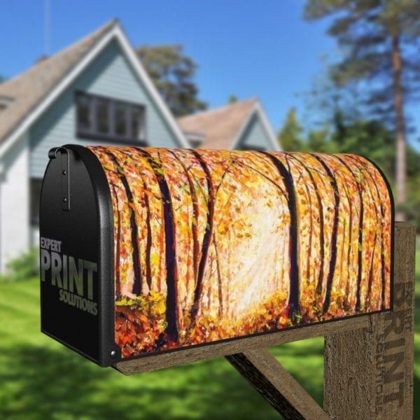 Sunlight Shines Through the Trees Decorative Curbside Farm Mailbox Cover