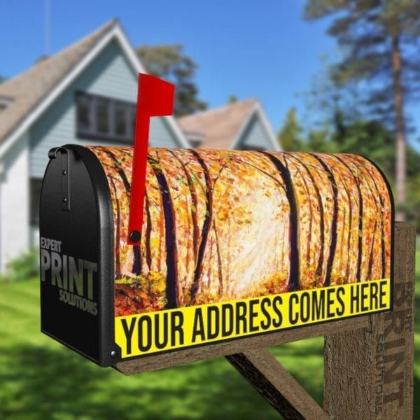 Sunlight Shines Through the Trees Decorative Curbside Farm Mailbox Cover