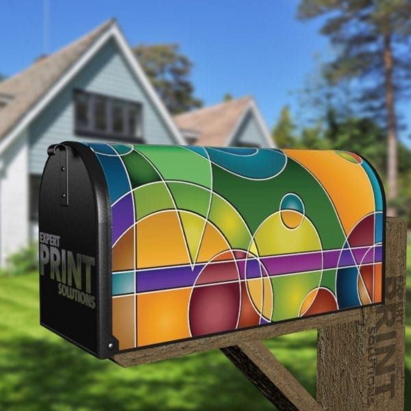 Colorful Abstract Design #5 Decorative Curbside Farm Mailbox Cover