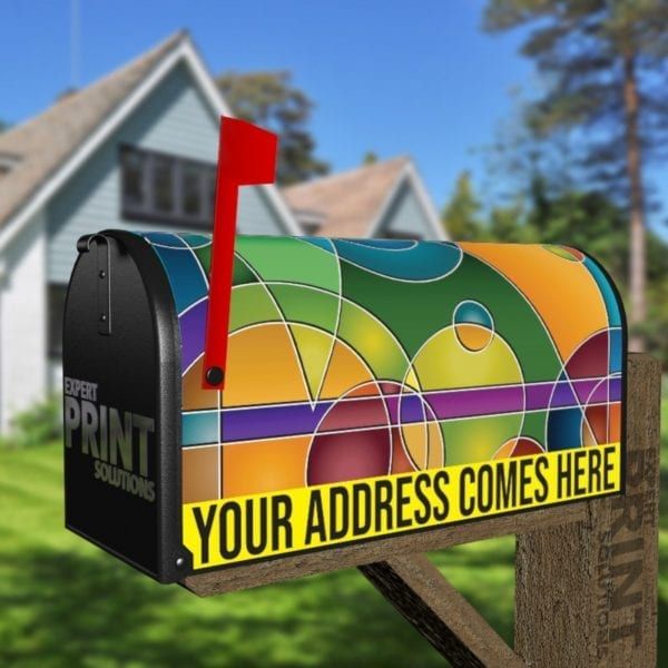 Colorful Abstract Design #5 Decorative Curbside Farm Mailbox Cover