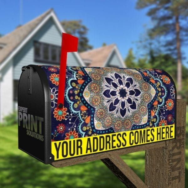 Beautiful Ethnic Mandala Design #1 Decorative Curbside Farm Mailbox Cover