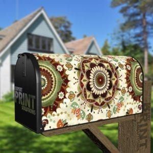 Beautiful Ethnic Mandala Design #2 Decorative Curbside Farm Mailbox Cover