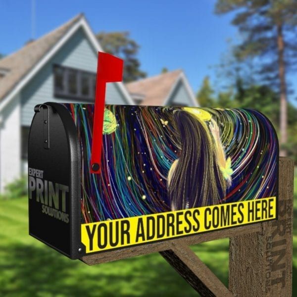 A Girl Looking into the Future Decorative Curbside Farm Mailbox Cover