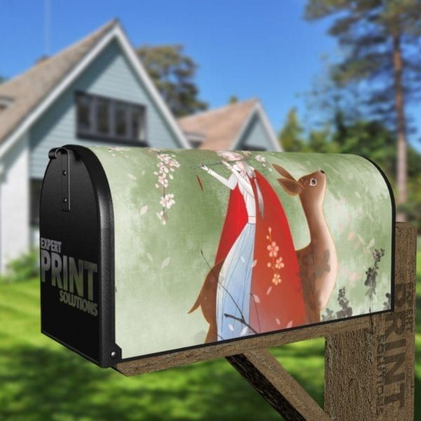 A Fairy and a Deer Decorative Curbside Farm Mailbox Cover
