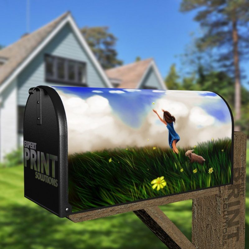 Chasing Butterflies Decorative Curbside Farm Mailbox Cover