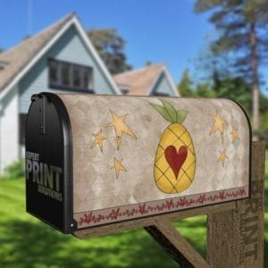 Welcome Friends Pinapple Decorative Curbside Farm Mailbox Cover