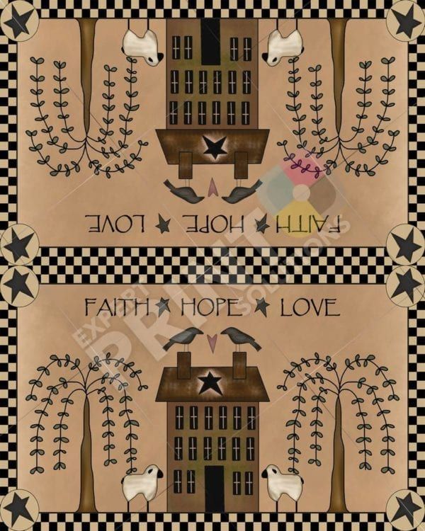 Faith Hope Love Saltbox House Decorative Curbside Farm Mailbox Cover