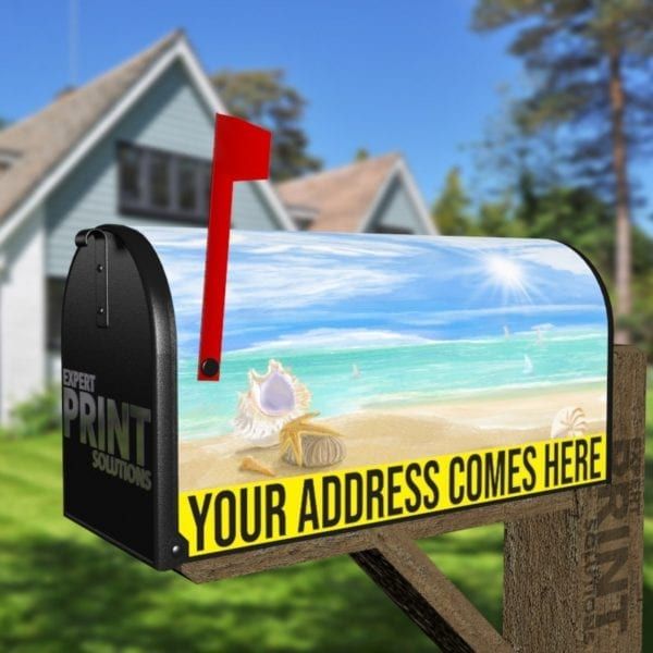 Sand, Sea, Sunshine Decorative Curbside Farm Mailbox Cover