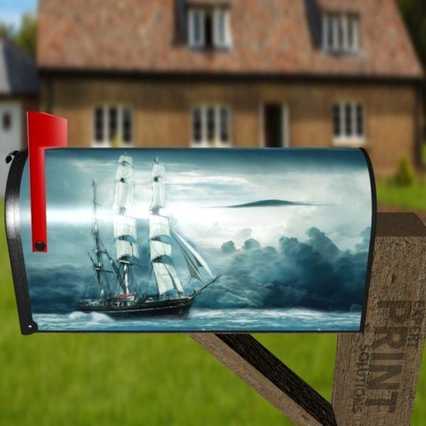 Victorian Sailboat Decorative Curbside Farm Mailbox Cover