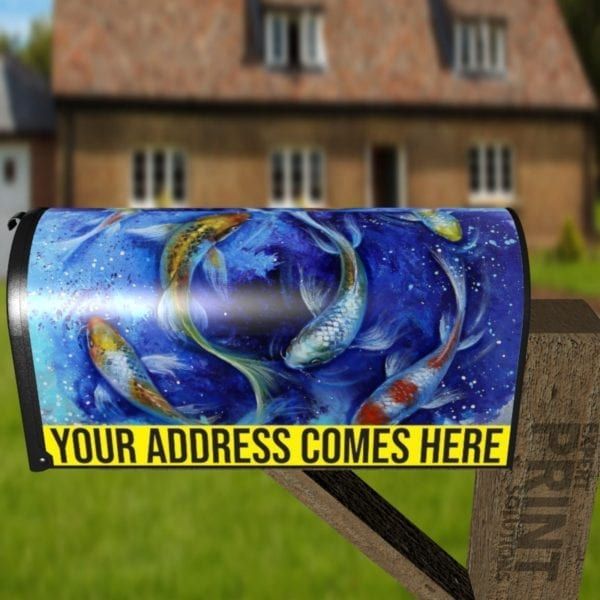 Japanese Koi Fish Decorative Curbside Farm Mailbox Cover