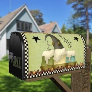 Primitive Country Folk Design #19 - Simplify Decorative Curbside Farm Mailbox Cover