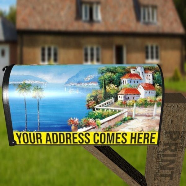 Little Mediterranean Village Decorative Curbside Farm Mailbox Cover