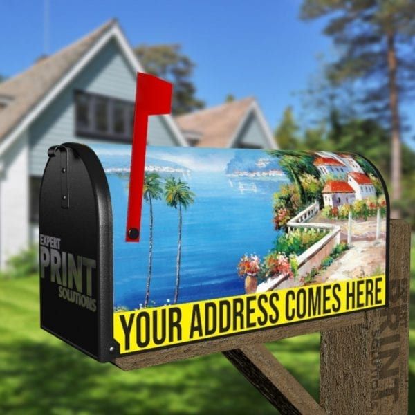 Little Mediterranean Village Decorative Curbside Farm Mailbox Cover