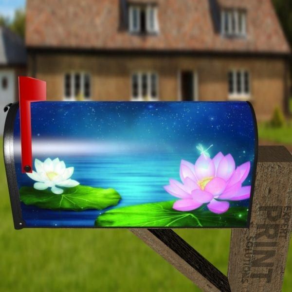 The Moon and Waterlilies Decorative Curbside Farm Mailbox Cover