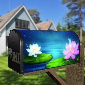 The Moon and Waterlilies Decorative Curbside Farm Mailbox Cover