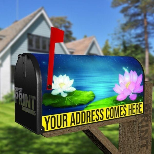 The Moon and Waterlilies Decorative Curbside Farm Mailbox Cover