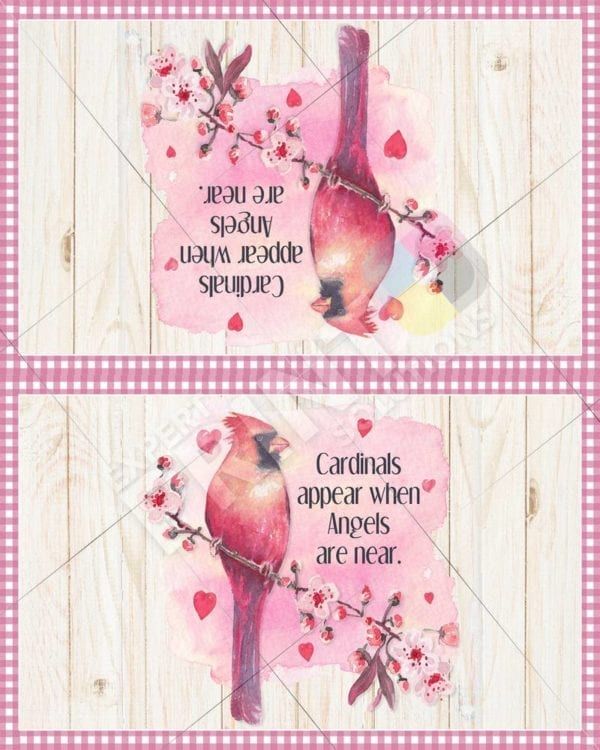 Beautiful Cardinal Quote Decorative Curbside Farm Mailbox Cover