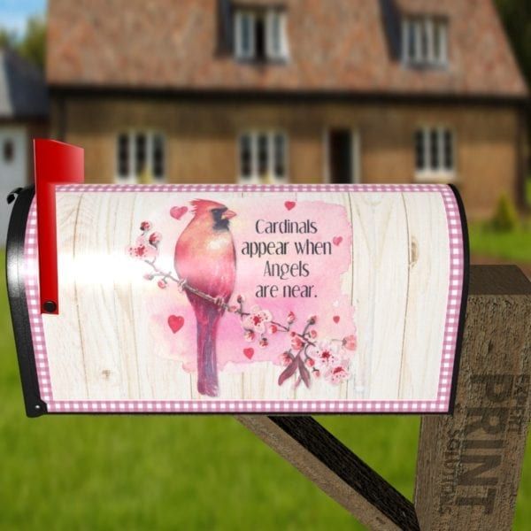 Beautiful Cardinal Quote Decorative Curbside Farm Mailbox Cover