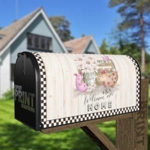 Cute Farmhouse Pig Family Decorative Curbside Farm Mailbox Cover