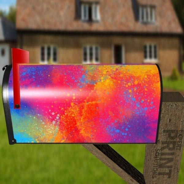 Beautiful Abstract Watercolor Design Decorative Curbside Farm Mailbox Cover