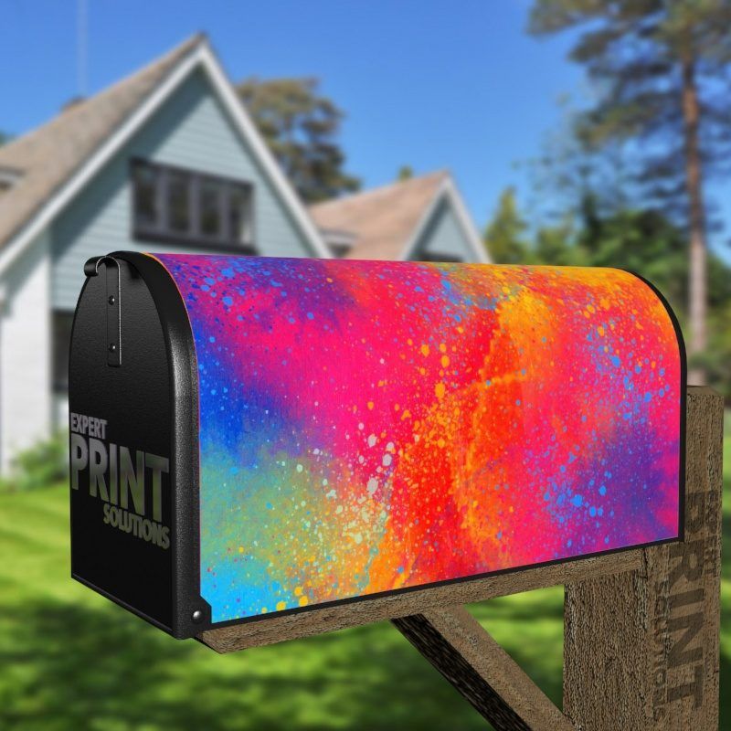 Beautiful Abstract Watercolor Design Decorative Curbside Farm Mailbox Cover