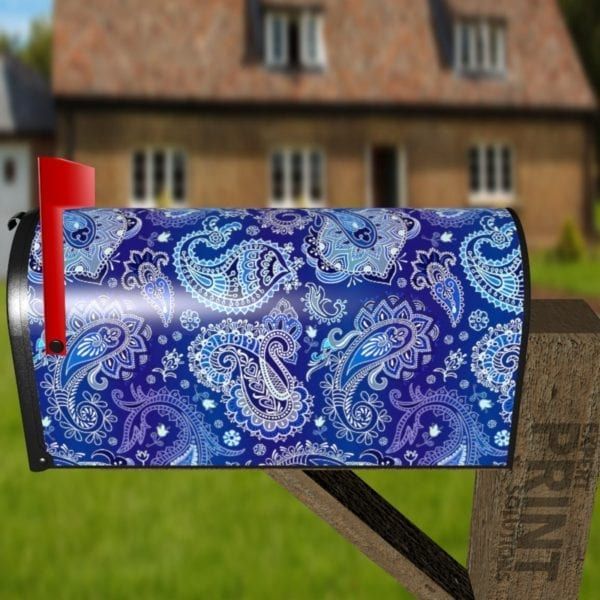 Bohemian Folk Art Ethnic Paisley Design #2 Decorative Curbside Farm Mailbox Cover