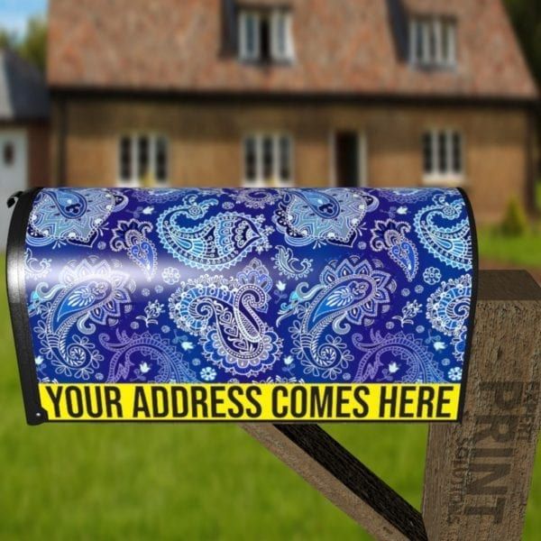 Bohemian Folk Art Ethnic Paisley Design #2 Decorative Curbside Farm Mailbox Cover