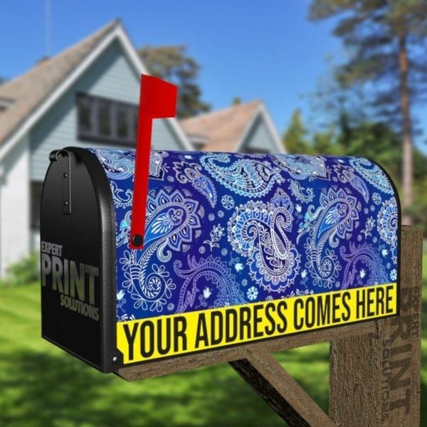 Bohemian Folk Art Ethnic Paisley Design #2 Decorative Curbside Farm Mailbox Cover