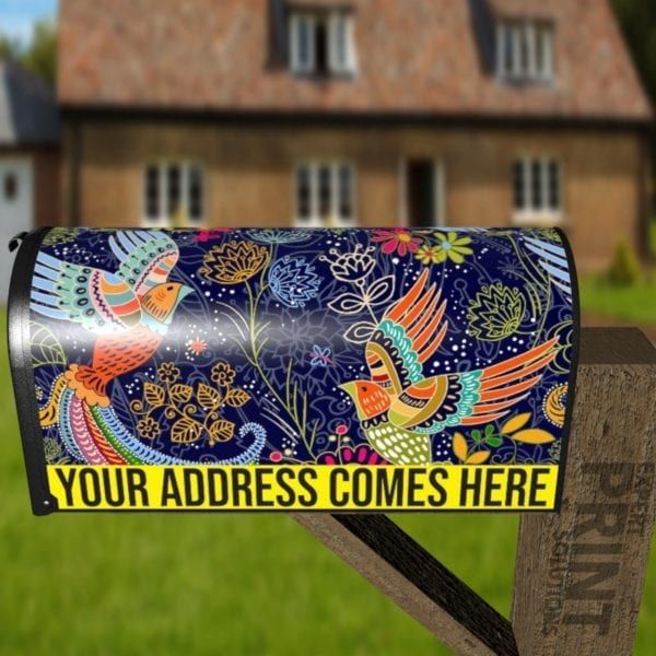 Bohemian Folk Art Ethnic Paisley Design #3 Decorative Curbside Farm Mailbox Cover