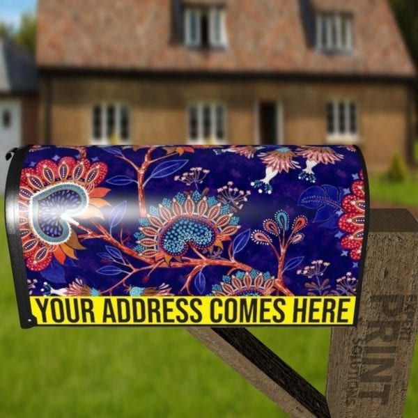 Bohemian Folk Art Ethnic Paisley Design #9 Decorative Curbside Farm Mailbox Cover