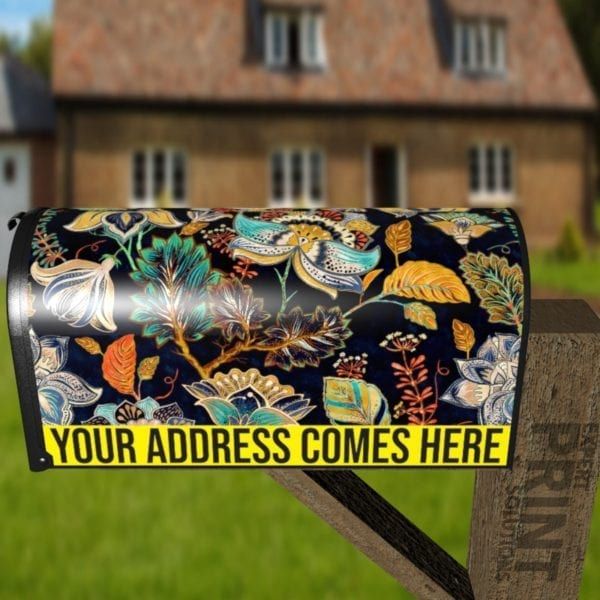 Bohemian Folk Art Ethnic Paisley Design #17 Decorative Curbside Farm Mailbox Cover