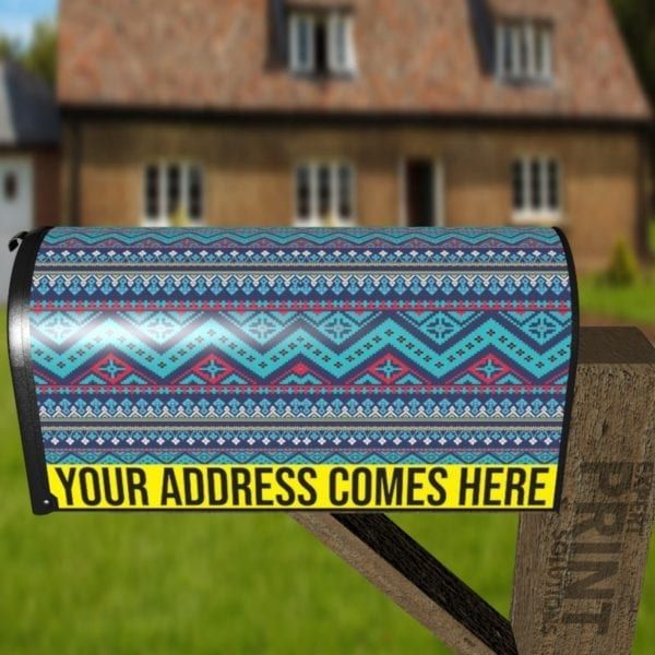 Beautiful Ethnic Bohemian Folk Pattern #1 Decorative Curbside Farm Mailbox Cover