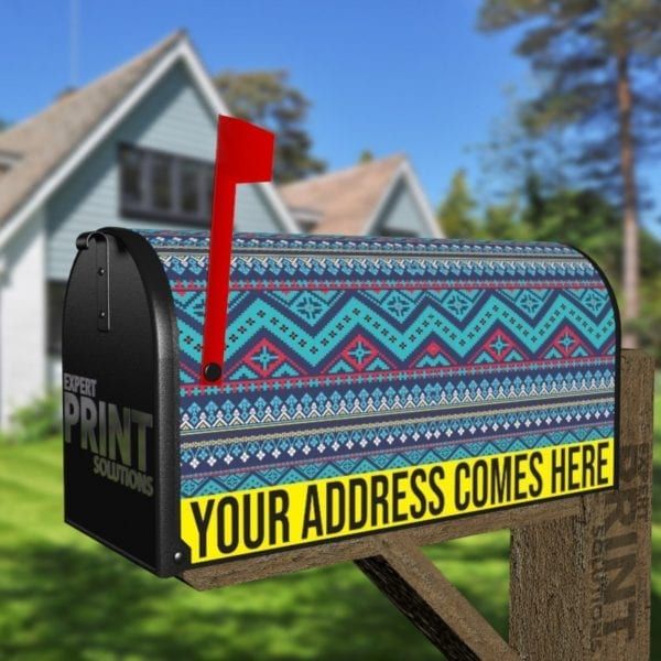 Beautiful Ethnic Bohemian Folk Pattern #1 Decorative Curbside Farm Mailbox Cover