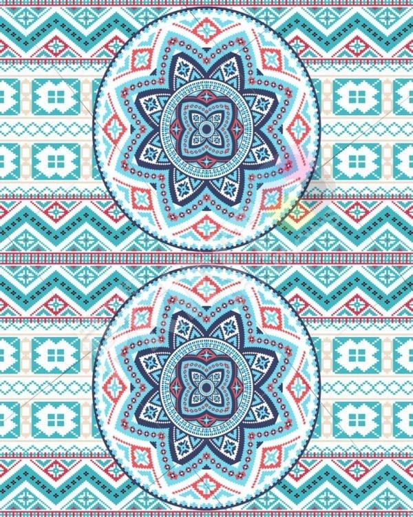 Beautiful Ethnic Bohemian Folk Pattern #2 Decorative Curbside Farm Mailbox Cover