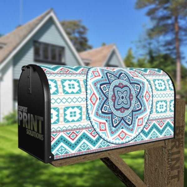 Beautiful Ethnic Bohemian Folk Pattern #2 Decorative Curbside Farm Mailbox Cover